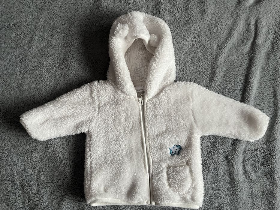 Bluza biały plusz rozmiar 68