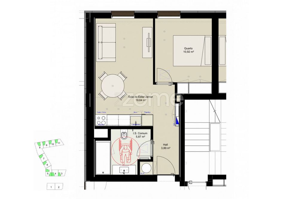 Edificio SERRALVES - Apartamento T1 AM