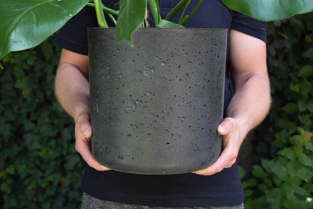 Betonowa donica okrągła 30cm ANTRACYT producent