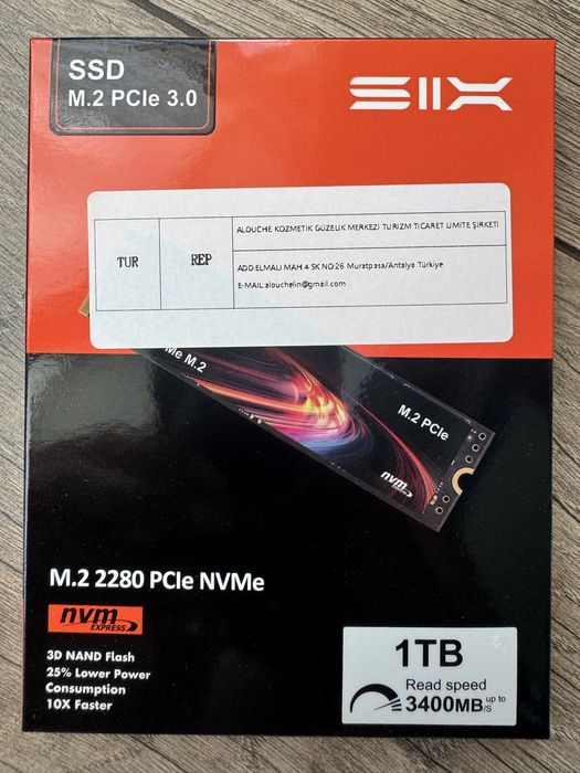 Новий SSD M.2 NVMe 1TB SIIX (3400 MB/s, PCIe 3.0)