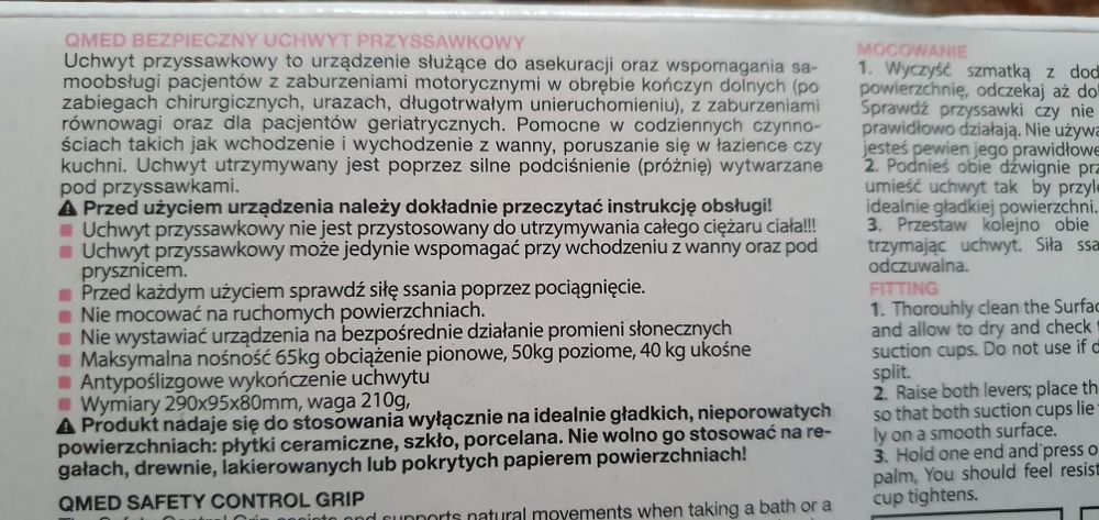 Uchwyt Przyssawkowy Qmed!