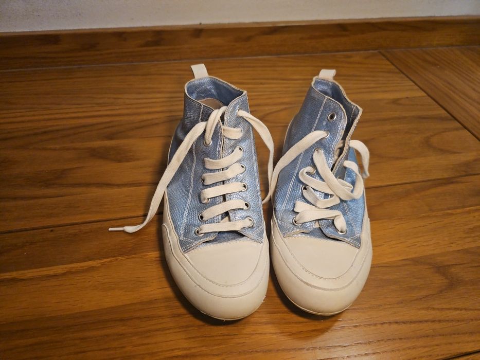 Trampki buty sneakersy skórzane błękitne Candice Cooper r.37