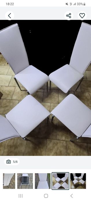Komplet z białej ekoskóry