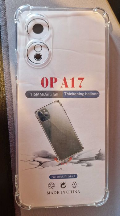 Capa Silicone Transparente Oppo A17 (com cantos reforçados)