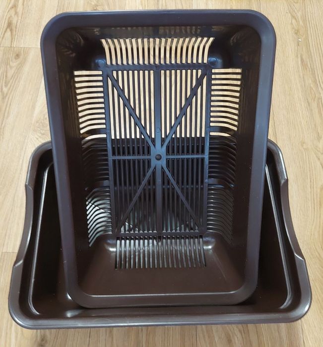 Туалет глубокий для котов с сеткой