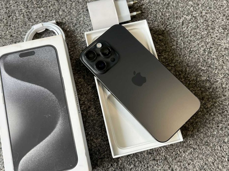 iPhone 15 Pro Max 512GB GRAPHITE GREY Black Czarny Grafitowy Bat98%