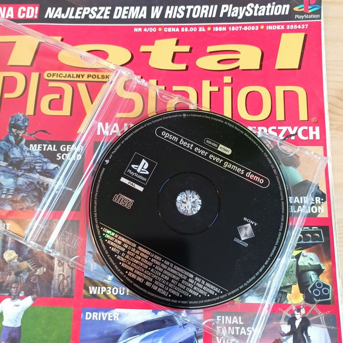 Magazyn Total PlayStation nr 4 2000r. płyta CD demo PSX unikat