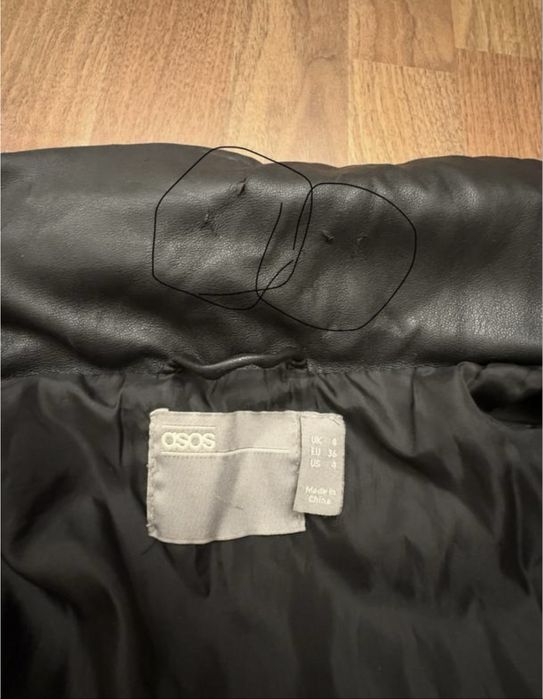 Asos куртка екошкіра чорна вкорочена стильна