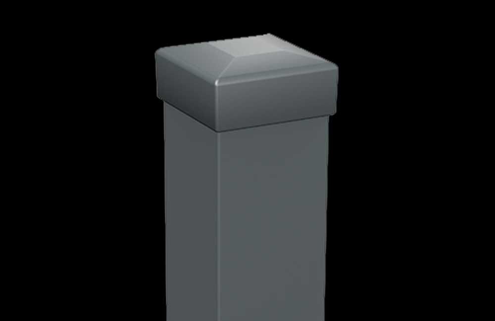 Słupek ogrodzeniowy 120x120x4 250cm ocynk malowany czarny grafit