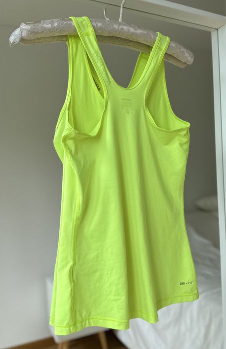 Tank Top desportivo Nike Pro Dri-Fit verde fluorescente