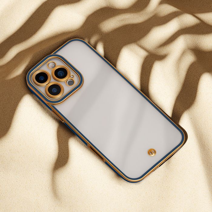 Nakładka Silky Gold do iPhone 14 6,1" niebieska
