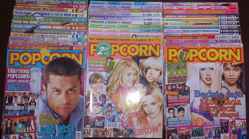 Popcorn magazyn muzyczny 34 sztuki, plakaty