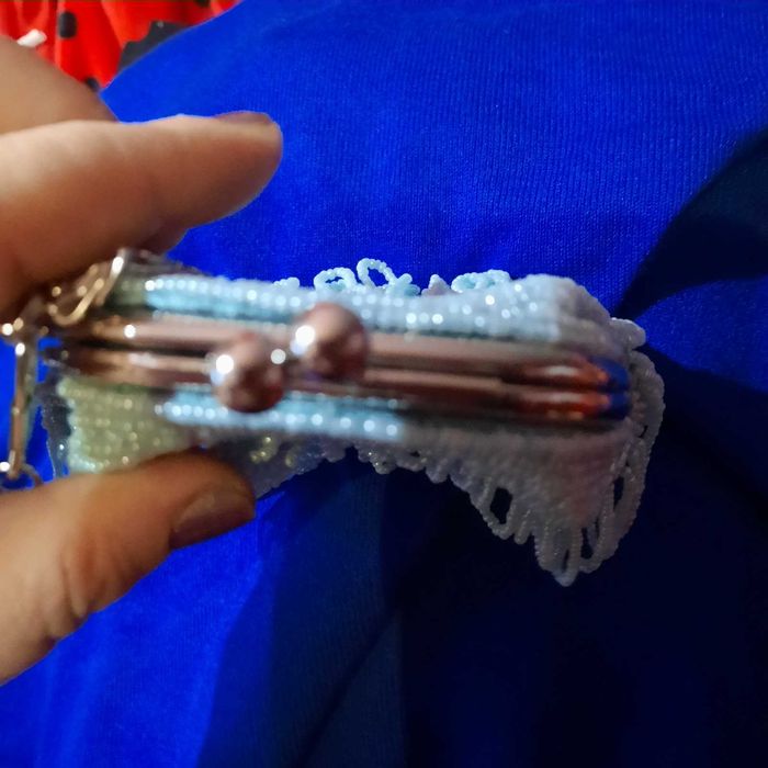 косметичка клатч бисер сумочка фирмa NEXT нежно голубая сумка кошелек