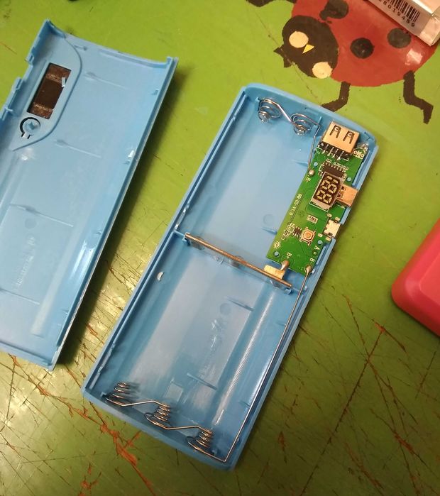 Потужний корпус для Повербанка PowerBank 18650, фонарик