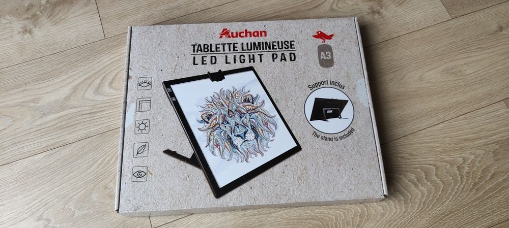 Tablica LED pad do malowania Auchan tablet graficzny deska kreślarska