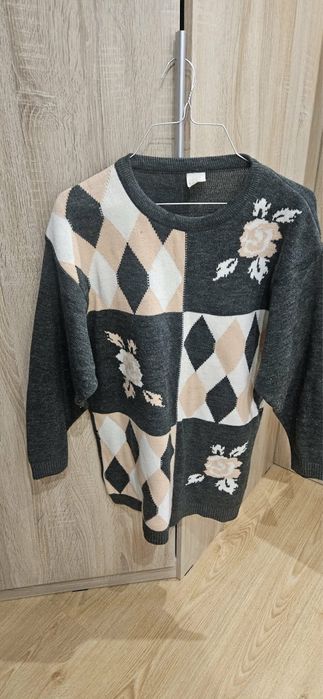 Vintage dłuższy sweter 40/42