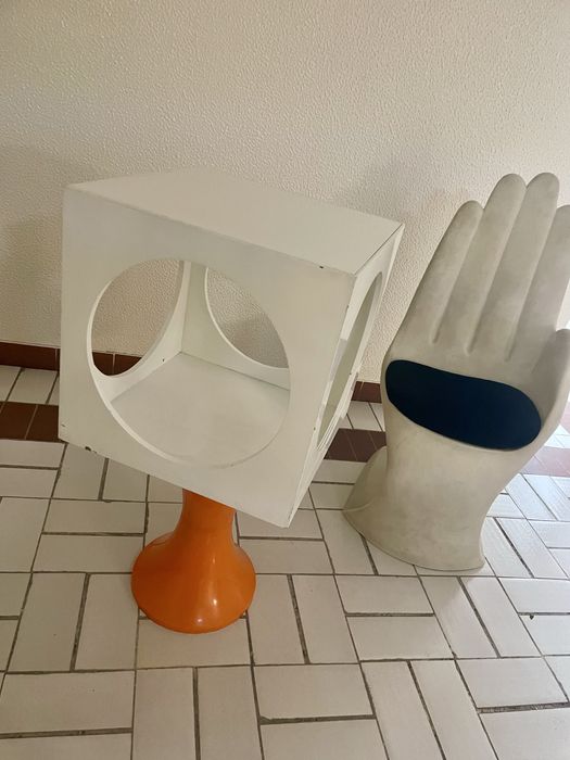 Wooden Space Age Mid Century Modern Side Table Mesa Armario Consola