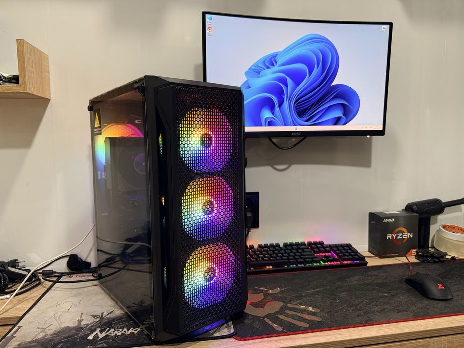 Компьютер ПРО Ryzen 5600+32ddr+накопичувач 512 м2+AMD XFX RX6600XT