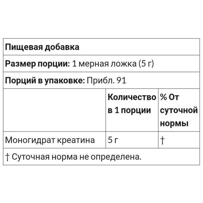 Креатин моногидрат, США, Creatine порошок, без добавок, 454 г