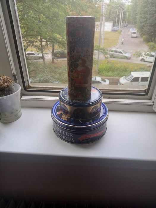 Жестяные новогодние коробочки  3 шт.