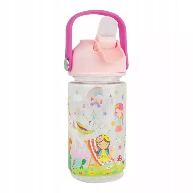 Butelka bidon na wodę dla dzieci 450 ml tęczowe wróżki. Floss & Rock. Nowy Produkt