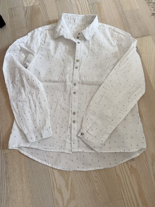 Elegancka wizytowa biała koszula dziewczęca rozm 146
