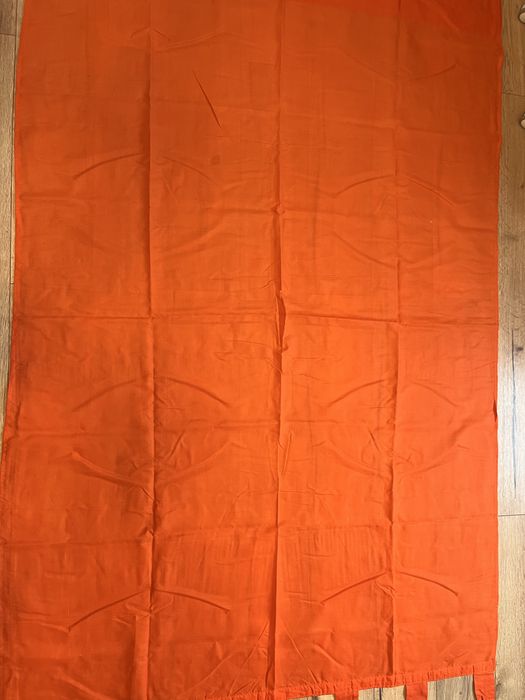 Cortina Laranja Tijolo com Presilhas 135x220cm Quarto Sala Casa