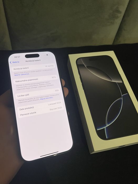 Iphone 16 pro~~kondycja 92%~~super stan
