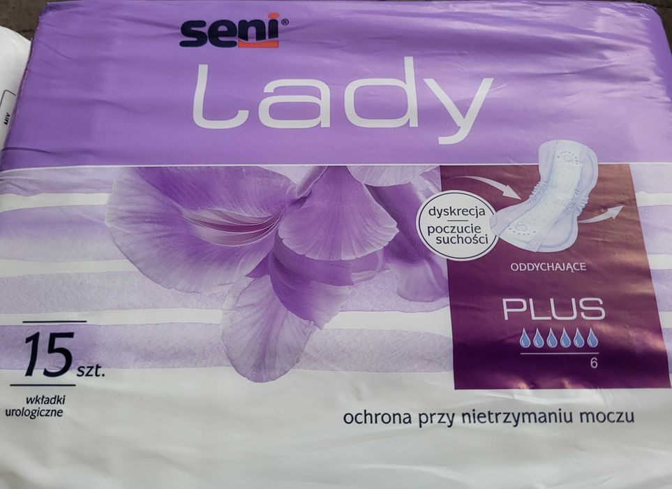Wkładki Seni Lady Plus 15 szt. chłonność 6/6 oddychające