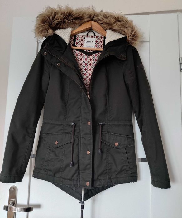 Ciemnozielona kurtka parka - Only - rozmiar S