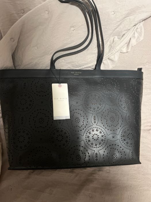 Ted Beker Libetie Laser Cut Magnolia Leather Shopper Bag.