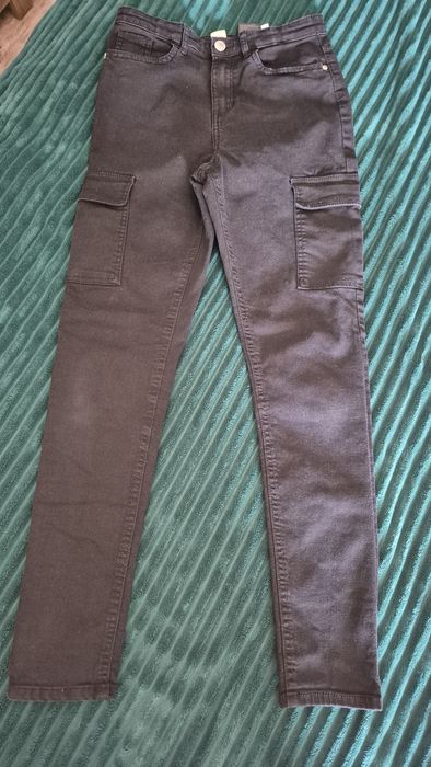 Dżinsy czarne H&M dla dziewczynki 158