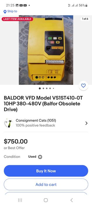 Перетворювач частоти частотник 7,5 кВт 380В Baldor Invertek Optidrive