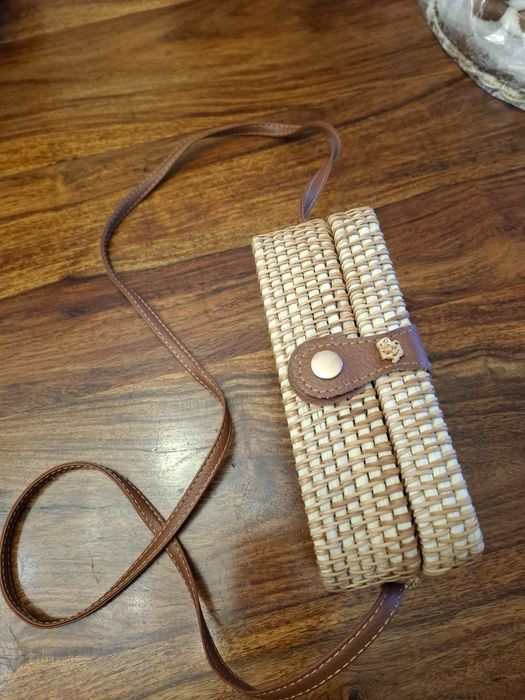 Torebka pleciona, koszyczek na ramię, torebka boho