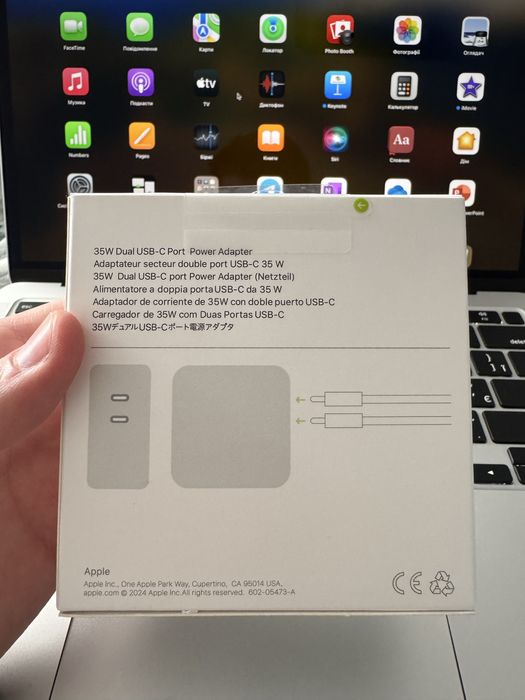 ‼️Блок адаптер зарядка Apple 35 W ватт юсб - с type-c usb-c