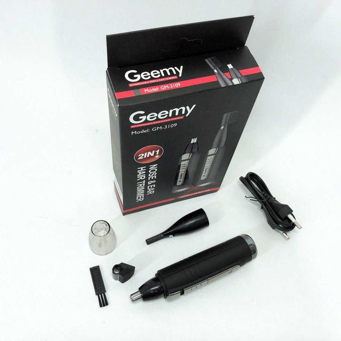 Тример для носа, вух, брів, тример 2в1 бездротовий, машинка GEMEI