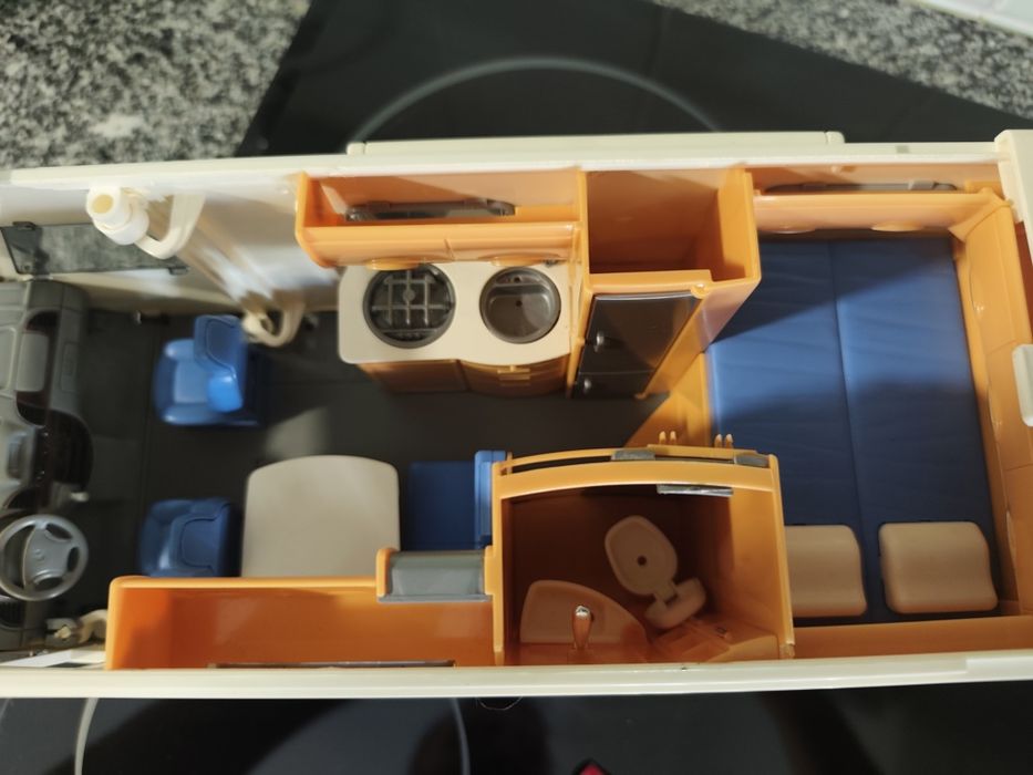 1/18 Autocaravana Hymer camping Majorette com acessórios carro coleção miniatura