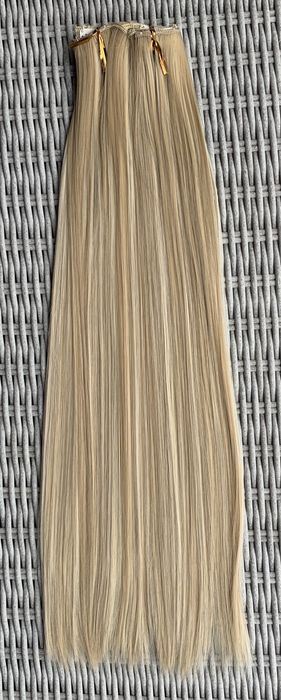 Premium Ultra włosy doczepiane, blond/ pasemka / refleksy clip in 242.
