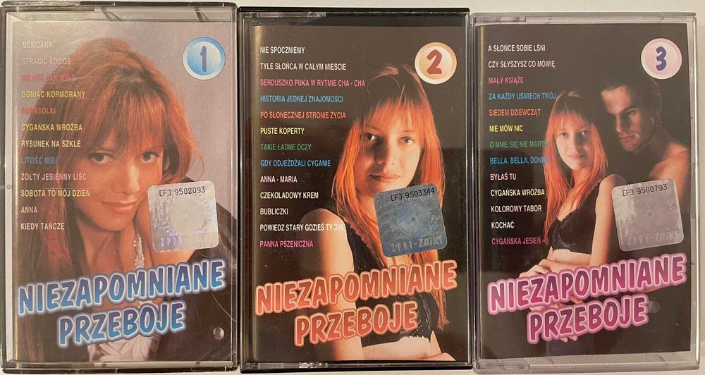 "Niezapomniane przeboje" 3 kasety magnetofonowe  polskie PRL