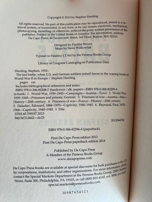 Livro The Last Battle de Stephen Harding