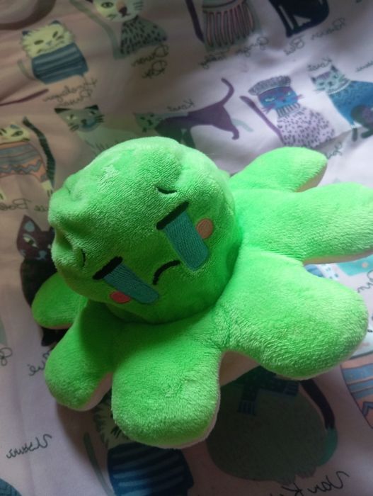 Игрушка осьминог розовая игрушка меняет настроение м'яка дитяча iграшка рожева