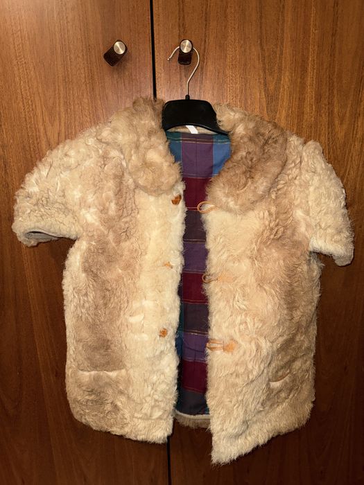 Casaco vintage de pelo de carneiro