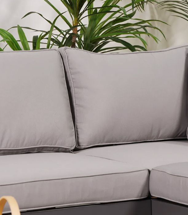 Narożnik aluminiowy ogrodowy BALI premium stolik deska zestaw mebli