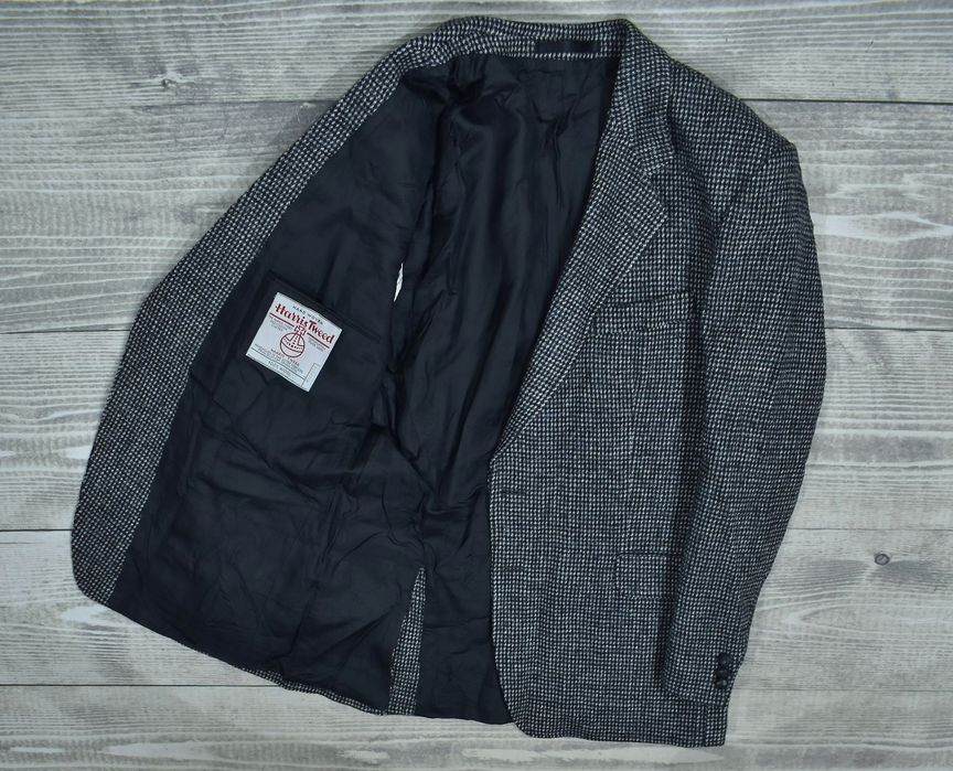 Harris Tweed Wełniana Marynarka Męska Short 40