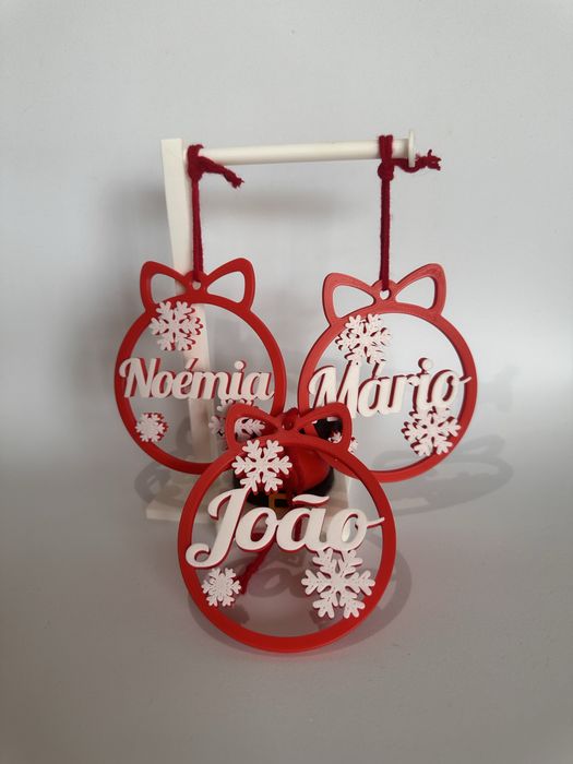 Decoração de Natal com nome personalizável