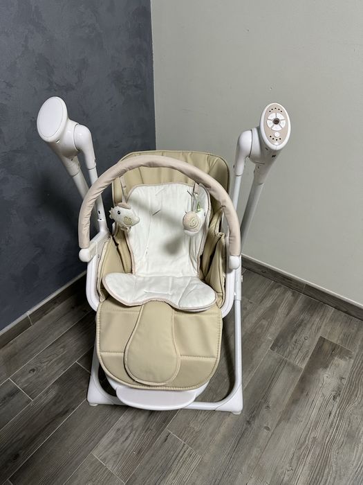 Дитячий столик для годування шезлонг гойдалка  Carrello 3в1