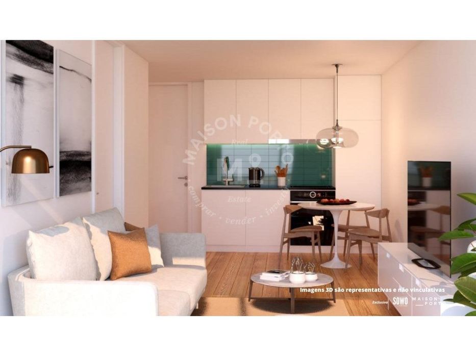 Apartamento T2 com Varanda e Lugar de Garagem em Empreendimento com... — Espinho, Aveiro