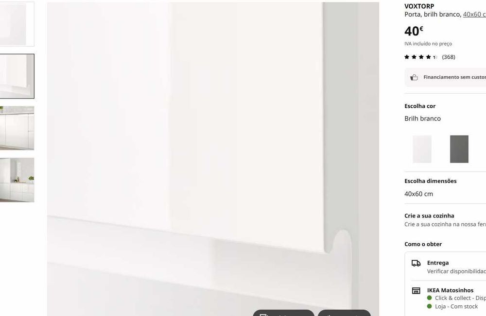 Porta Ikea Voxtorp 40x60cm para armários Metod