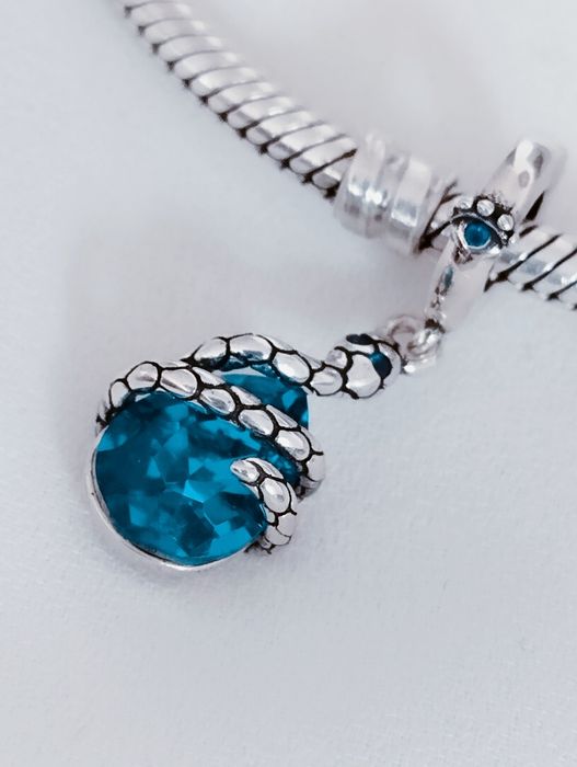 Zawieszka charm's kamień wąż s 925