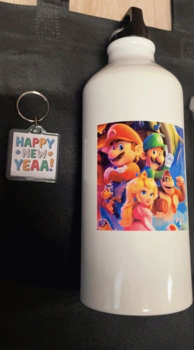 Garrafa de Água de Alumínio do Super Mario